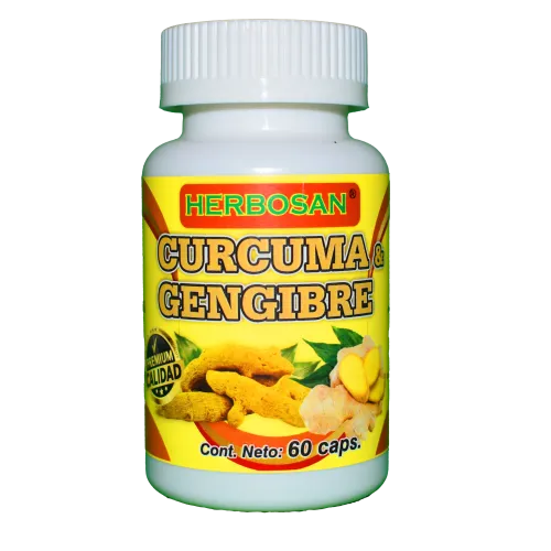 Curcuma y gengibre cápsulas Herbosan Curcuma y gengibre cápsulas Herbosan